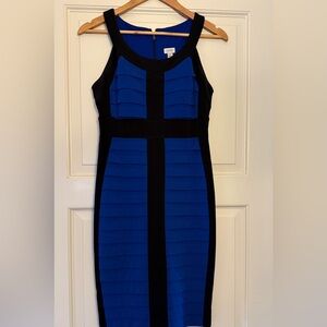 Cache Blue and Black Mini Dress